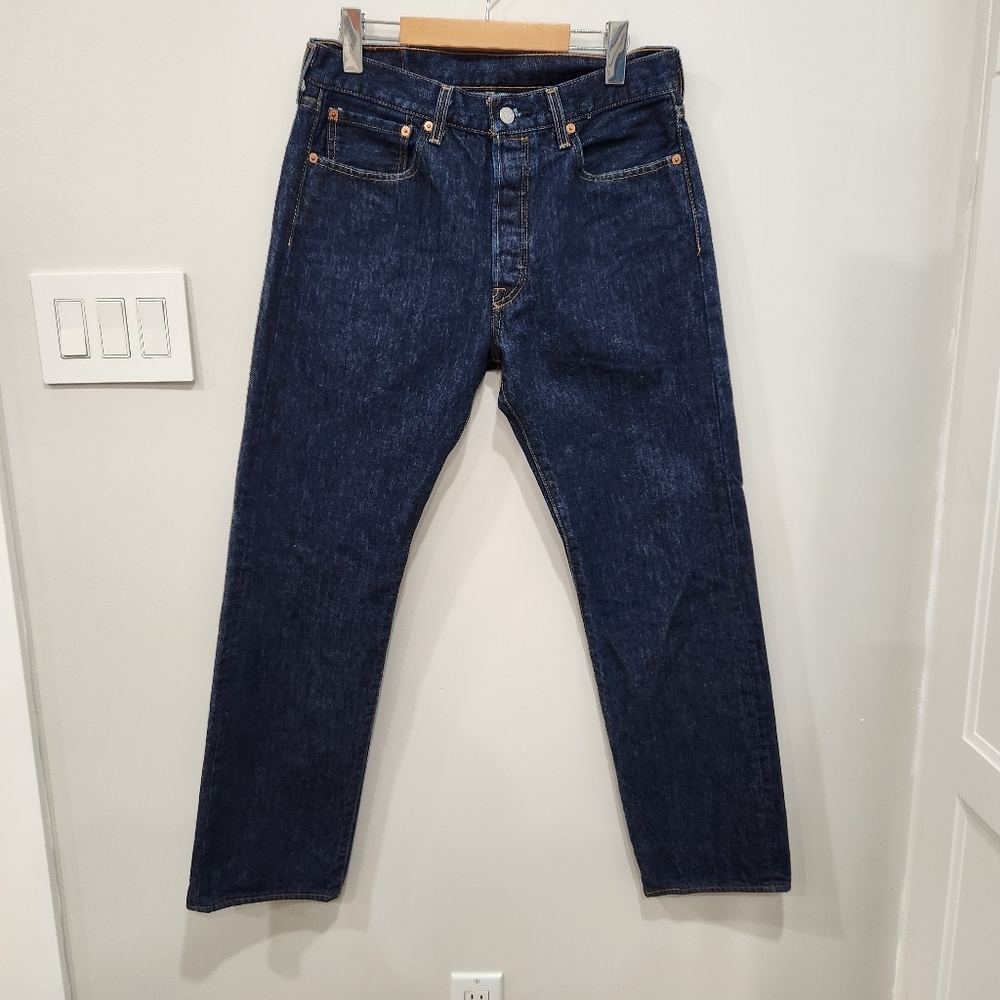 Levi’s 501xx Denim Jeans Mens 32x30 Button Fly Dark Wash